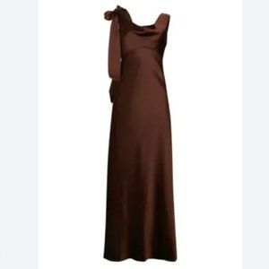 [NEW] A-line, Satin Asummetric Dress, size 0
